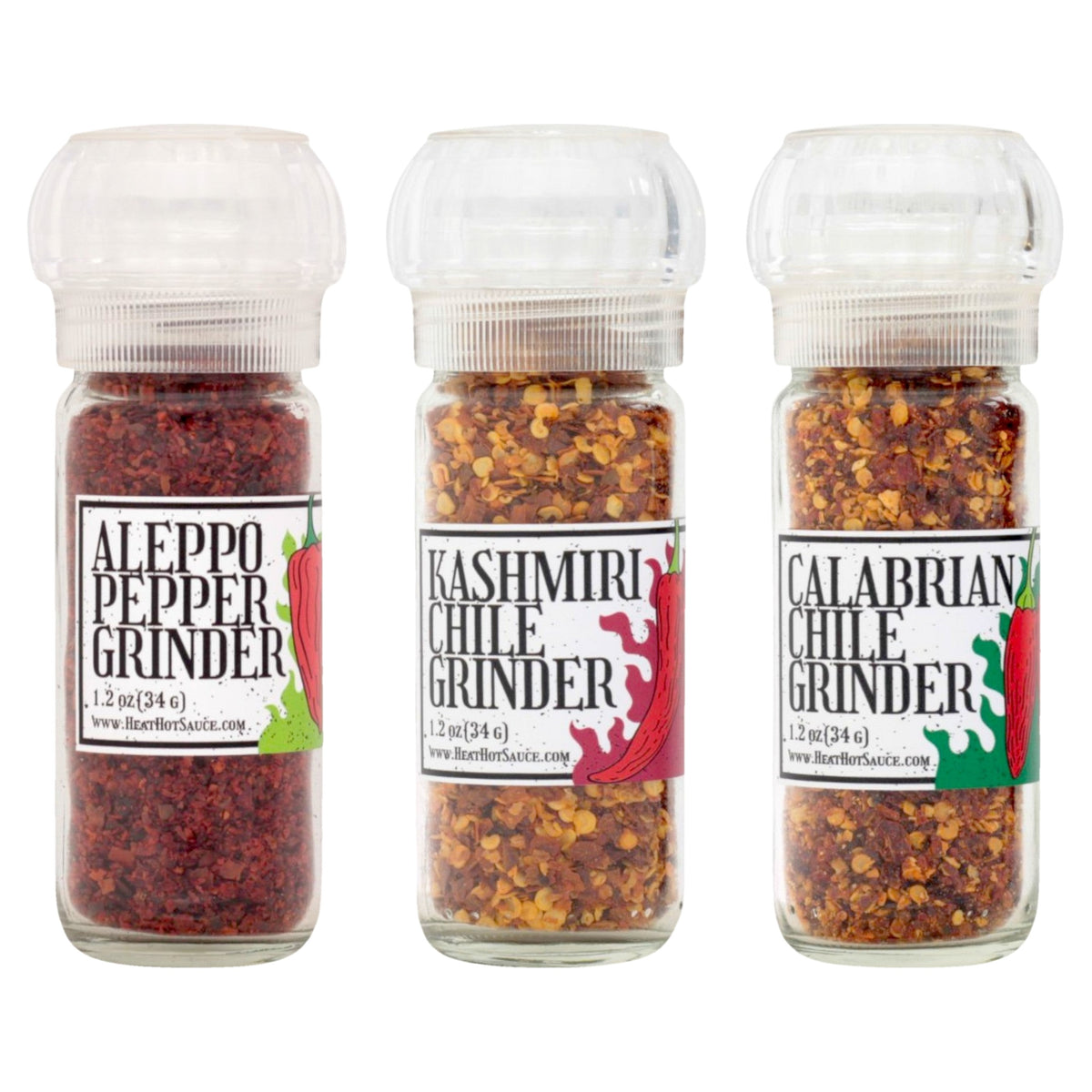 Around the World Pepper Grinder Trio
