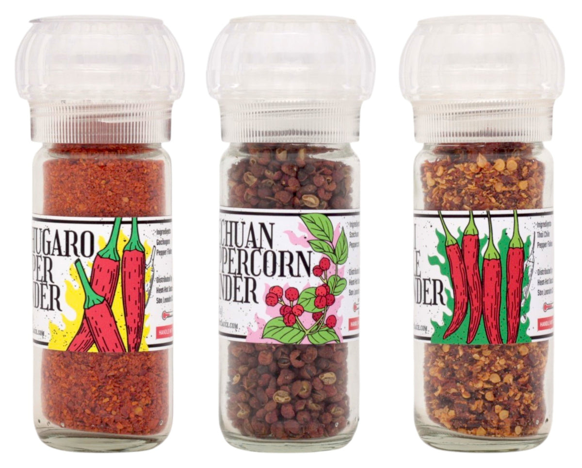 Asian Pepper Grinder Trio