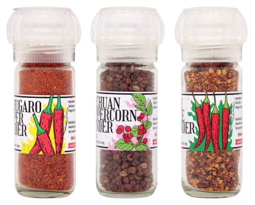 Asian Pepper Grinder Trio