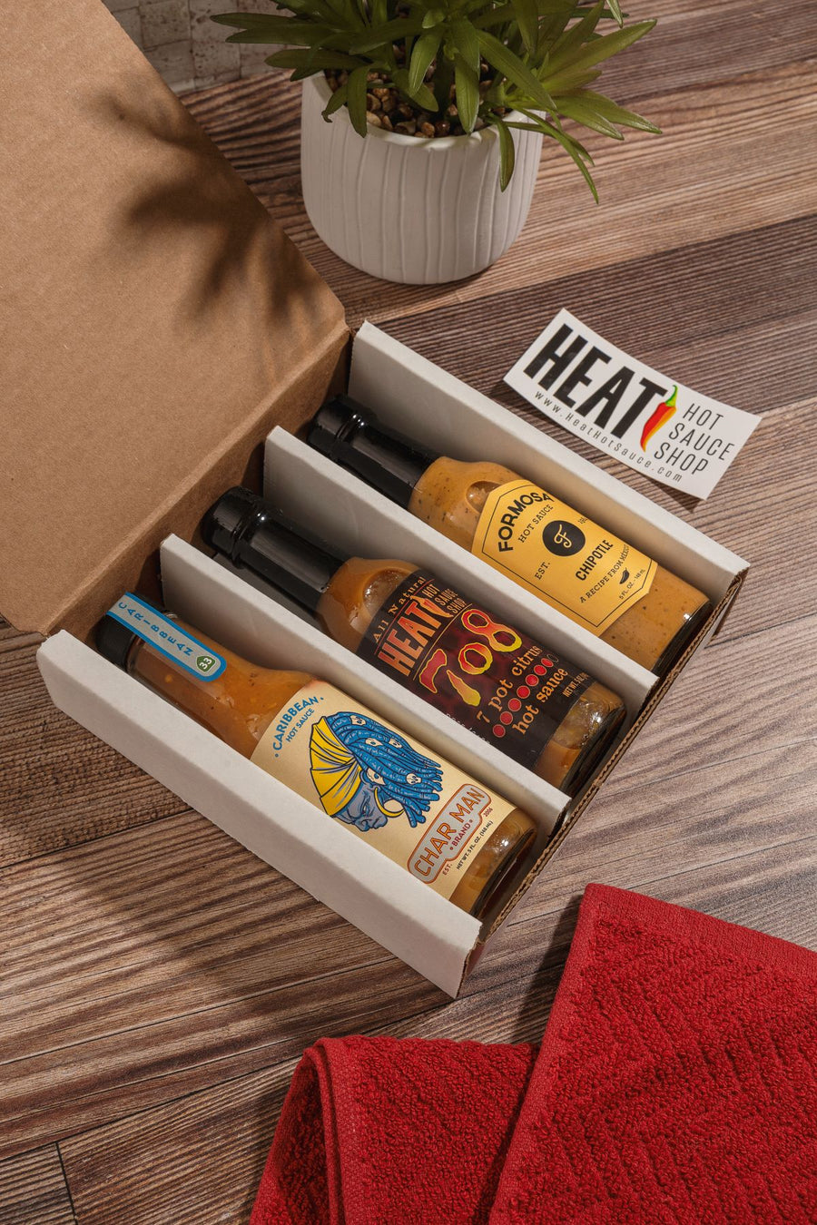 Hot sauce gift sets packed for corporate gifting