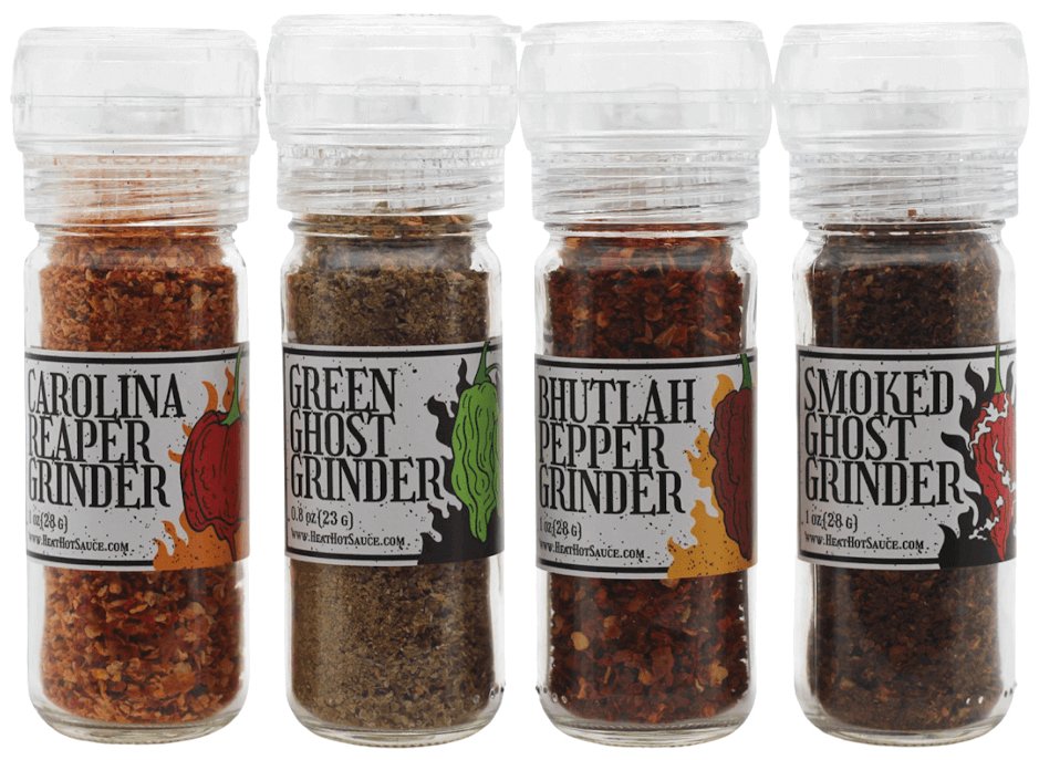Extreme Hot Pepper Grinder Gift Set - Gift Set Heat Hot Sauce Shop