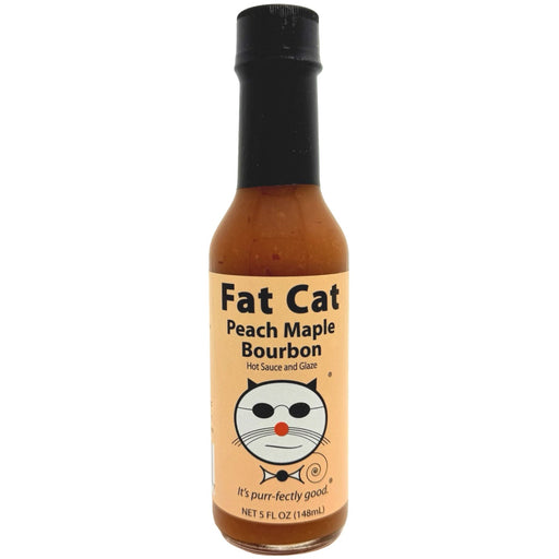 Fat Cat Peach Maple Bourbon Hot Sauce - Heat