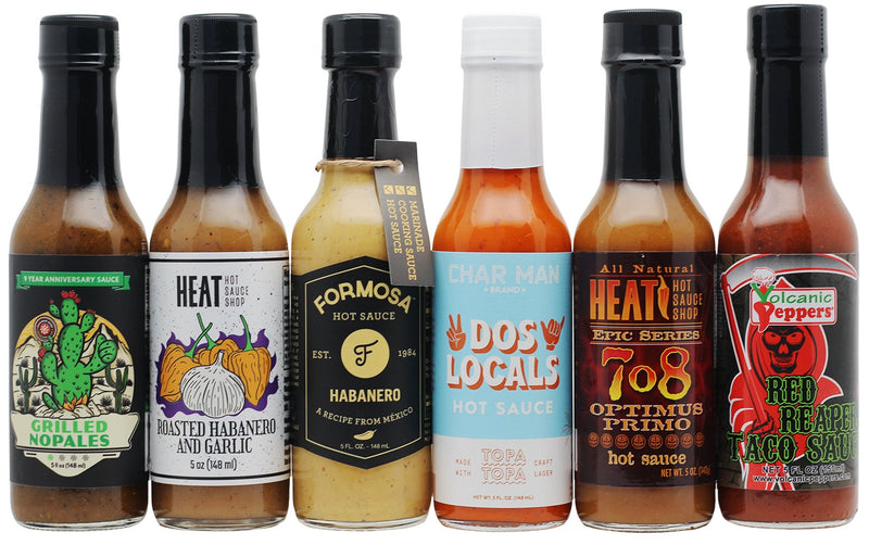 Hot Sauce Tasting 6-Pack - Heat