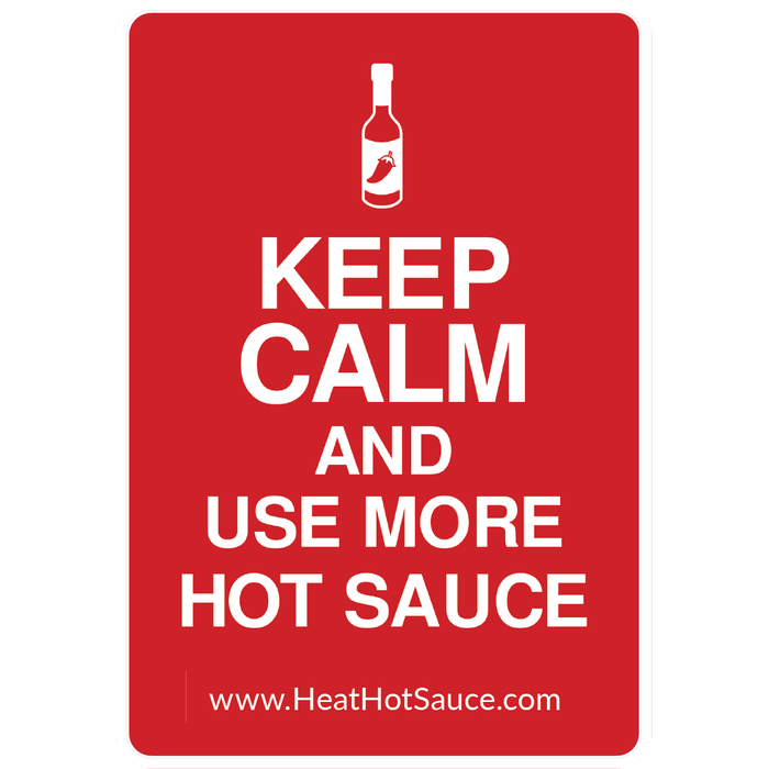 Keep Calm and Eat More Hot Sauce Sticker