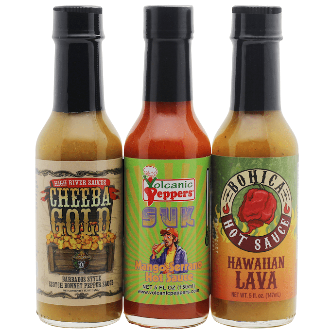 Low Sodium Hot Sauce 3 - Pack - Heat