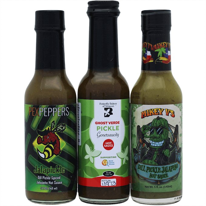 Pickle Hot Sauce 3-Pack - Heat