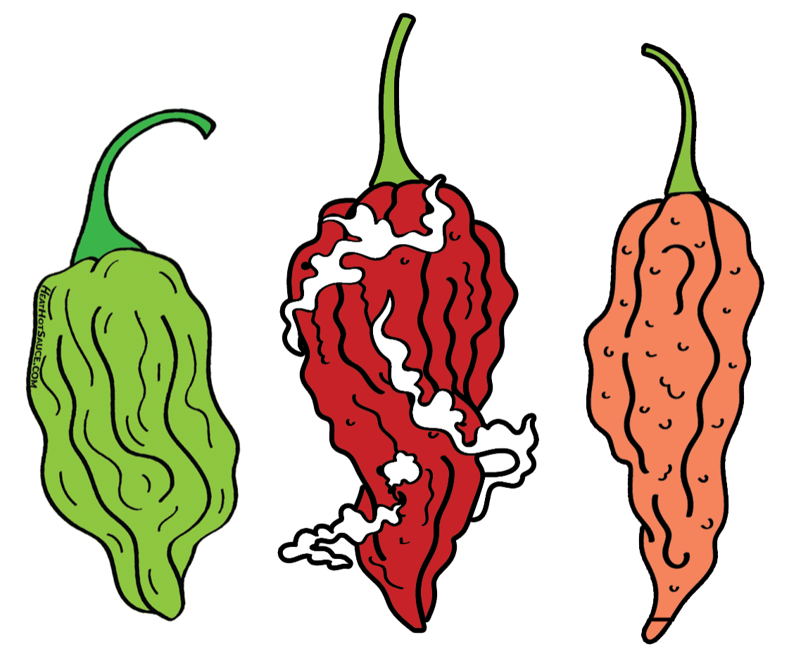 Die Cut Ghost Pepper Sticker Trio